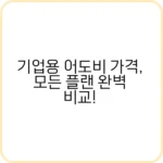 어도비 기업용 가격 최신 정보