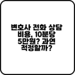 변호사 전화 상담 비용 관련 안내