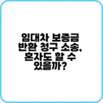 임대차 보증금 반환 청구 소송, 손해 없이 받는 꿀팁